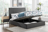 NNEKG Antalya Gas Lift Bed Frame (King Charcoal)