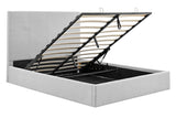 NNEKG Antalya Gas Lift Bed Frame (Queen Light Grey)