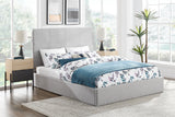 NNEKG Antalya Gas Lift Bed Frame (King Light Grey)