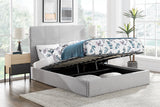 NNEKG Antalya Gas Lift Bed Frame (Queen Light Grey)