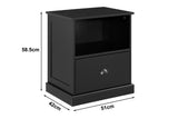 NNEKGE Hampton Bedside Table (Black)