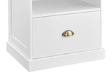 NNEKGE Hampton Bedside Table (White Natural)