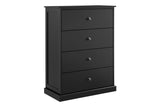 NNEKGE Hampton Chest of Drawers (Black)