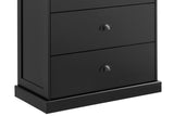 NNEKGE Hampton Chest of Drawers (Black)