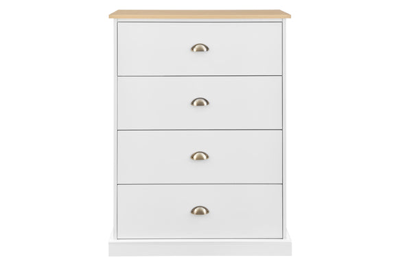 NNEKGE Hampton Chest of Drawers (White Natural)