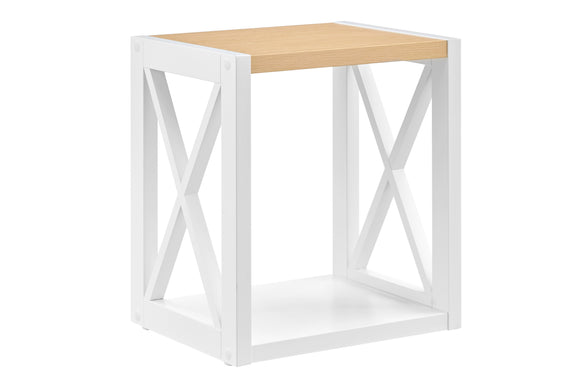 NNEKGE Hampton Side Table (White Natural)
