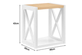 NNEKGE Hampton Side Table (White Natural)
