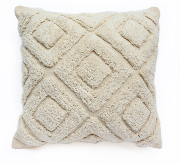 NNEKG Hebe Handwoven Cotton Cushion (45cm x 45cm Natural)