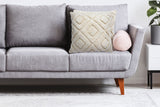 NNEKG Hebe Handwoven Cotton Cushion (45cm x 45cm Natural)