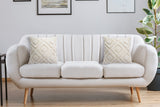 NNEKG Hebe Handwoven Cotton Cushion (45cm x 45cm Natural)