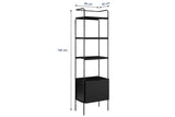 NNEKGE Honeycomb Bookshelf (Black)