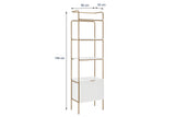 NNEKG Honeycomb Bookshelf (White)