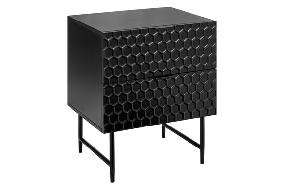 NNEKG Honeycomb Bedside Table (Black)