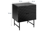 NNEKG Honeycomb Bedside Table (Black)