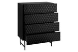 NNEKGE Honeycomb Chest of Draws (Black)