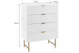 NNEKG Honeycomb Chest of Draws (White)