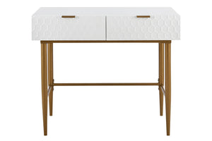 NNEKGE Honeycomb Dressing Table (White)
