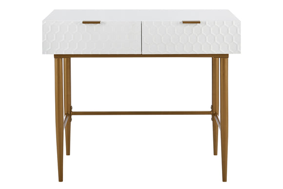 NNEKGE Honeycomb Dressing Table (White)