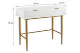 NNEKGE Honeycomb Dressing Table (White)