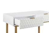 NNEKGE Honeycomb Dressing Table (White)