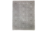 NNEKGE Diamond Hand Woven Wool Blend Rug (160cm x 230cm)