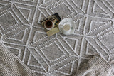 NNEKGE Diamond Hand Woven Wool Blend Rug (200cm x 290cm)