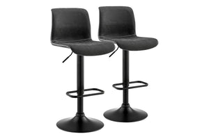 NNEKG Set of 2 Jackson High Back Stools (Charcoal)