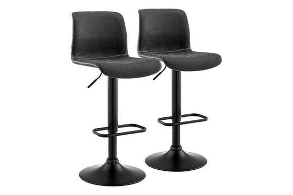 NNEKG Set of 2 Jackson High Back Stools (Charcoal)