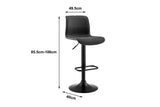 NNEKG Set of 2 Jackson High Back Stools (Charcoal)