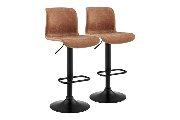 NNEKGE Set of 2 Jackson High Back Stools (Tan)