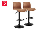 NNEKGE Set of 2 Jackson High Back Stools (Tan)