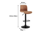 NNEKGE Set of 2 Jackson High Back Stools (Tan)