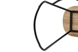NNEKG Set of 2 Lewis Wood Stools (Oak Black)