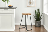 NNEKG Set of 2 Lewis Wood Stools (Oak Black)