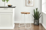 NNEKG Set of 2 Lewis Wood Stools (Oak White)
