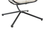 NNEKGE Mackenzie Outdoor Furniture Egg Chair (Black Beige)
