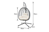 NNEKGE Mackenzie Outdoor Furniture Egg Chair (Black Beige)