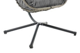 NNEKGE Mackenzie Outdoor Furniture Egg Chair (Grey Grey)