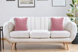 NNEKG Handwoven Cotton Macrame Cushion (45cm x 45cm Pink)