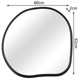 NNEKG Irregular Metal Wall Mirror (Black)
