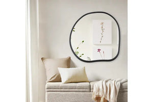 NNEKG Irregular Metal Wall Mirror (Black)