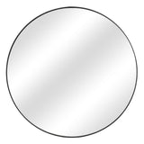 NNEKG Round Metal Wall Mirror (Black)