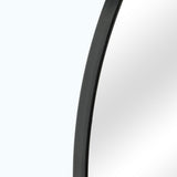 NNEKG Round Metal Wall Mirror (Black)