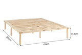 NNEKG Orlando Wood Bed Frame (King Natural)