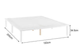 NNEKGE Orlando Wood Bed Frame (King White)