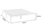 NNEKGE Orlando Wood Bed Frame (Queen White)