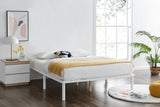 NNEKGE Orlando Wood Bed Frame (King White)