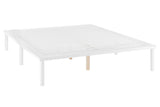 NNEKGE Orlando Wood Bed Frame (Queen White)