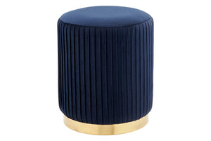 NNEKGE Panama Pleated Ottoman (Navy)