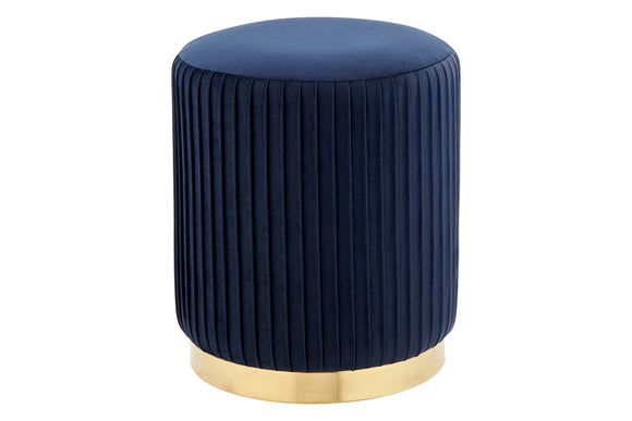 NNEKGE Panama Pleated Ottoman (Navy)